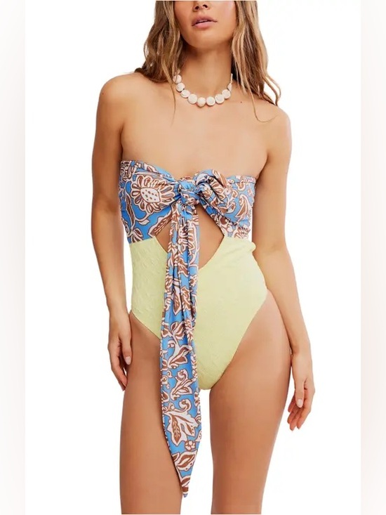 Free People x free-est Miley Convertible One Piece Swimsuit Floral Twist Cutout
